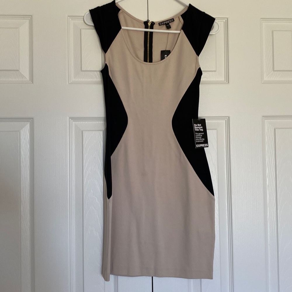 NWT express blush & black dress